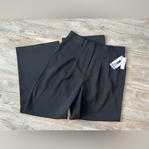 NWT French Connection Wide Leg Trousers Black Size Lg